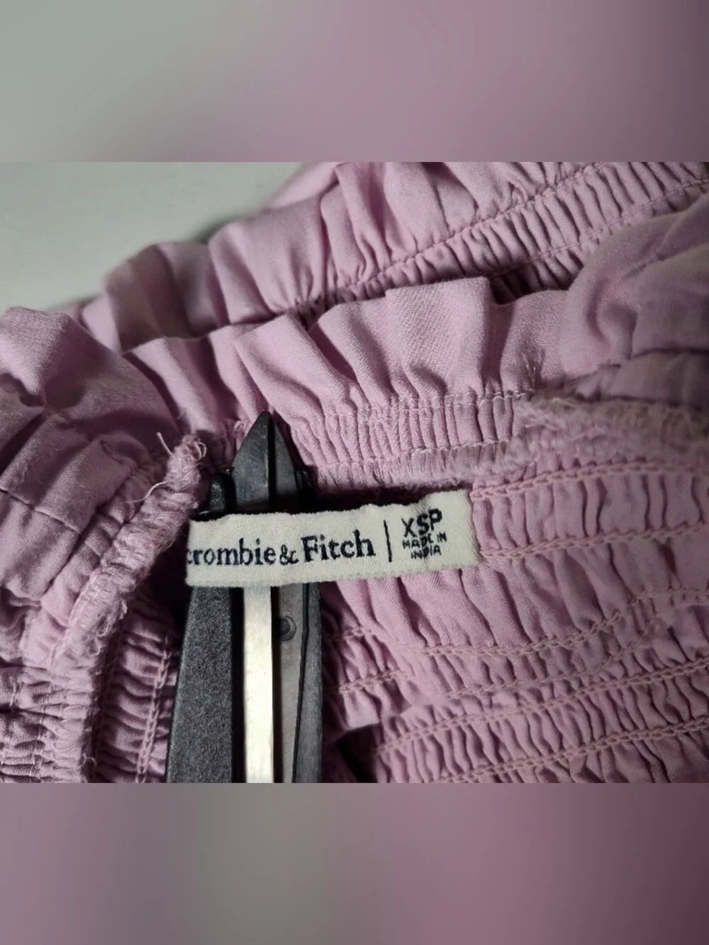 Abercrombie & Fitch Lavender Smocked Bodice Easy Maxi Dress XSP